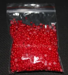 2500 pezzi di perle rosse semitonde da 3 mm perline con retro piatto, scrapbooking, accessori per indumenti artigianali fai da te
