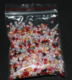 2500pcs 3MM Mixed colors Half Round Pearls Beads Flatback Scrapbooking Embellishment Craft DIY