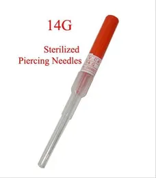 50pcs Top Esterilizado Body Piercing Needles IV cateter 14G Calibre Hot Sale