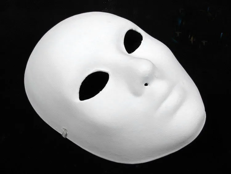 5pcs DIY Blank Mask Paintable Paper Mask White Mask Halloween Masquerade Party Accessories,Temu