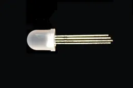 10 مم RGB LED شائع الأنود المنتشر حبات الضوء المنتشر. التحكم اليدوي 4 دبوس ثلاثي اللون