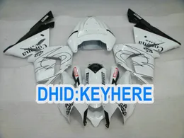 KN42 White Corona Fairing Zestaw dla Kawasaki Ninja ZX-10 2004 2005 ZX 10R 04-05 ZX10R 04 05 Body Praca