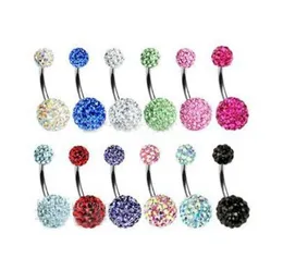30st* Navel Belly Dance Jewelry Belly Button Bar Ring Crystal Ferido Body Jewelry Piercing