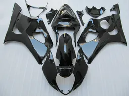 Gratis fartyg All Gloss Black Fairing Kit för 2003 2004 GSX-R1000 K3 Helt ny kroppssats GSXR1000 GSXR 1000 03 04