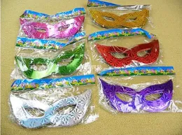 Freies Verschiffen senden 200pcs / lot preiswerte multi Farben-venetianische Maskerade-Schablonen-Augen-Schablone für Kostüm-Partei-Papiermasken