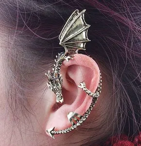 24pcs lot chriatmas party using vintage wings dragon earrings men womens earrings free shipping