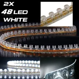 Gratis frakt Bil LED Strip Light Flexible Vattentät 48cm 48leds SMD Strip Light 5 Färg tillgänglig