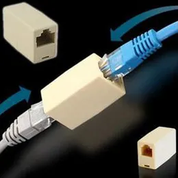 RJ45 Red Cable Extender Plug RJ11 Teléfono Carpintero Connector Cat5e CAT6 Ethernet LAN hembra a hembra Adaptador de extensión Convertidor