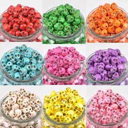 500pcs* Mix Color 12mm Skull Beads Charms Loose Beads Fit Bracelets Necklace