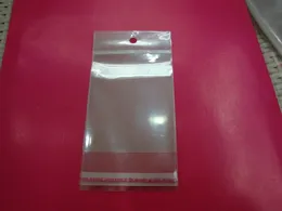 Sacos plásticos autoadesivos transparentes de 5*12 cm Com um cartão adequado para exibição de embalagens de joias 1000 pçs/lote