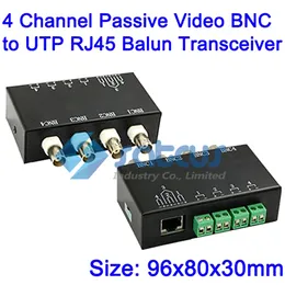 Video Balun Ricetrasmettitore balun video passivo da BNC a UTP RJ45 a 4 canali