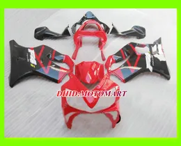 Custom Motorcycle Fairing Kit för Honda CBR600F4I CBR600 F4I 2001 2002 2003 CBR 600 F4I 01 02 03 Red Balck Fairings Set