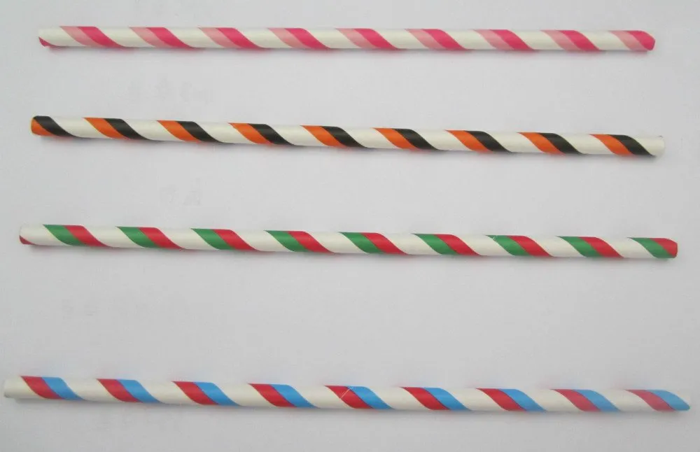 25 Retro Stripe Paper Straw Vintage Polka Party Wedding Birthday Drinking Straw