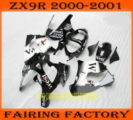 Carénage blanc ouest personnalisé pour KAWASAKI Ninja ZX9R 2000 2001 ZX 9R 01 00 carénage de rechange moto