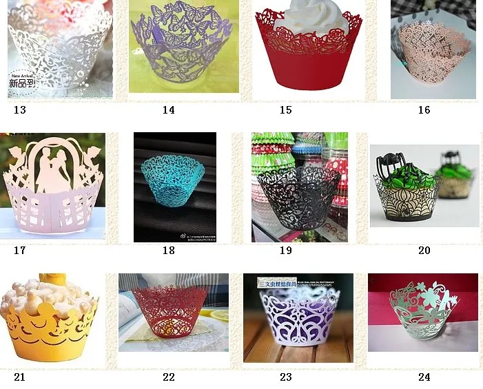 SET. 100 Caissettes à Cupcakes Muffins en Papier Métallique Rose