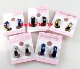 30Pairs Unique Mens women stud Magnetic No Pierced Stainless Steel Earrings 5Colors Top Mix Wholesale Jewelry