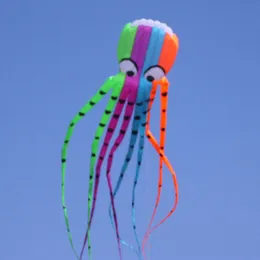 3D26ft 8m single Line Stunt colors Parafoil Octopus POWER Sport Kite outdoor toy