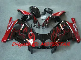 Red Flame Fairings för Honda CBR 250RR MC22 1991-1998 CBR250RR CBR250 91-98 MC 22 Motorcykeldelar