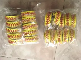 2018Cheapest softball hotsale sezon usa hotsale style czerwone szwy żółte opaski ze skóry softballowej