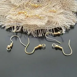 Atacado 200PCS ouro 15 milímetros Fish Hook Fit Brinco Hooks, Jewerly Finding Brinco fio Sterling 925 Fishwire Hooks Jóias DIY