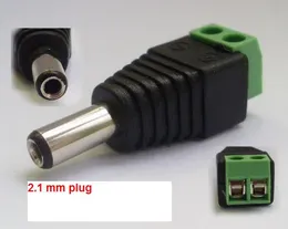 5.5 / 2.1mm macho CCTV UTP Power Plug gato toma adaptador Cable DC / AC 2, cámara Video Balun conector
