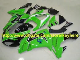 カワサキニンジャZX-10 2006 2007 ZX 10R 06-07 ZX10R 06 07 BODY RX1Aのファッショングリーンブラックフェアリング