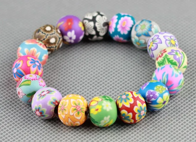 NBEADS 380 Perline Di Argilla Polimerica Piatte 3mm - Filo Di Perline Fatte A Mano Per Creare Gioielli Fai-da-Te - Distanziatori Rotondi Colore Dodger Blu - Foro 1mm