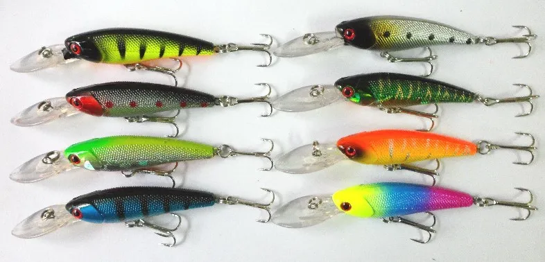 Of 8.3g 90mm Minnow Hard Bait Crankbait Fishing With 6 Hooks And