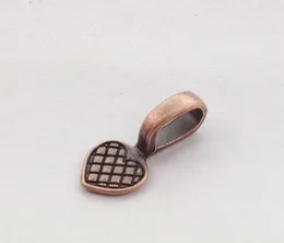 200PCS Antiqued Copper Heart Glue na fiança encantos A11586C