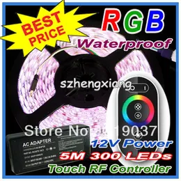 Led Strip Light RGB Waterproof 5050 300 LEDs 5M + RF Touching Wireless Remote Controller + 7A Power