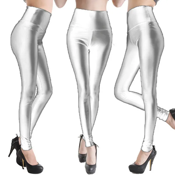 Sexy Women Skinny Faux Leather Stretch High Waist Leggings Pants Tights ...