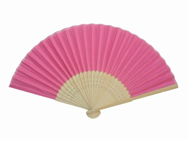 7 Portable Plain Silk Fabric Women Hand Fans For Sale Chinese