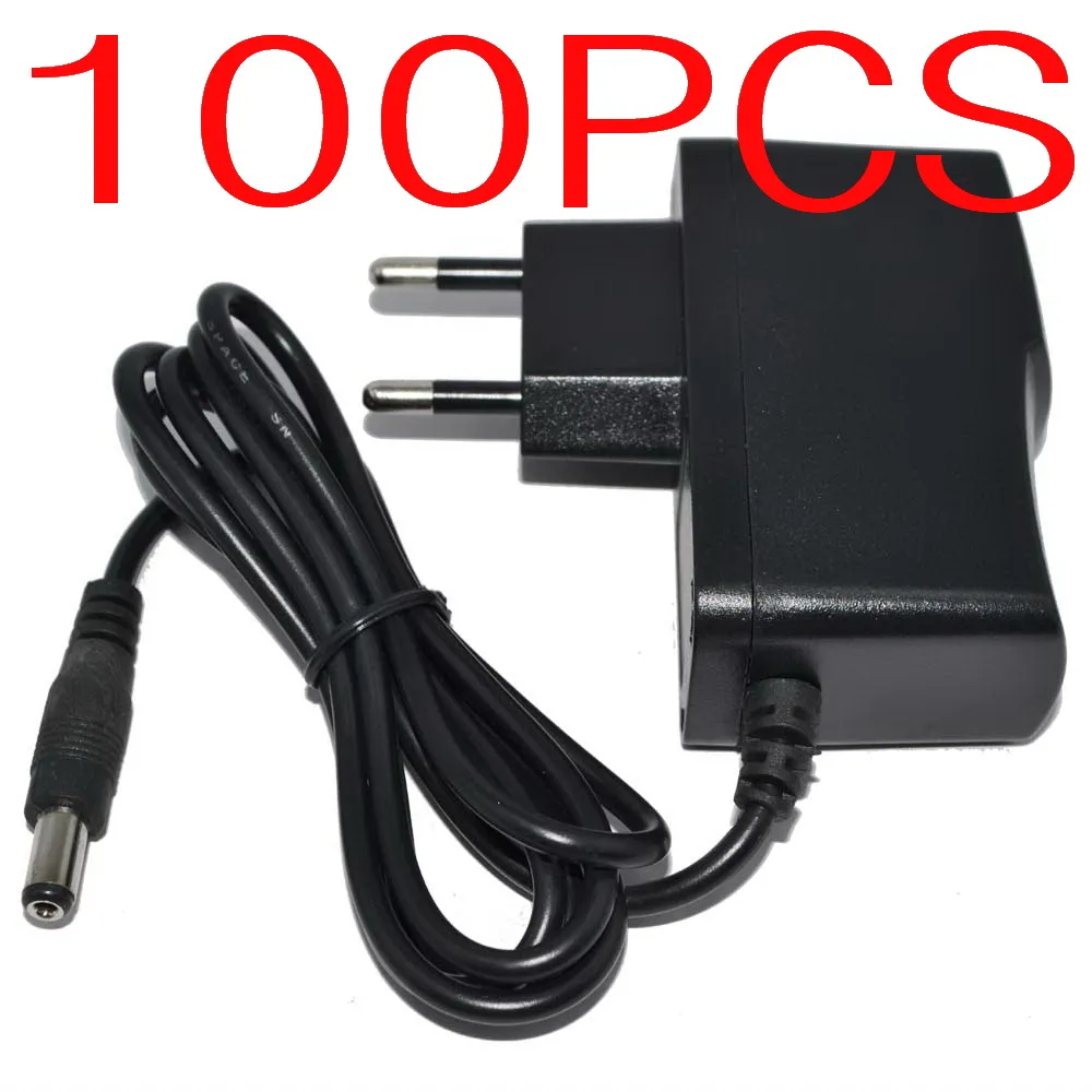 EU Plug AC Euro Converter Adapter 5V 12V Input, DC 5 14V, 500mA Output