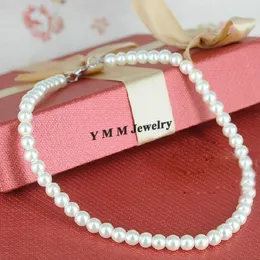 Collar de perla de imitación blanca de 8mm de 8mm para promoción, chokers de perlas de imitación envío gratis
