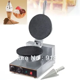 Rostfritt stål Commercial Use Non Stick 110V 220V Electric Ice Cream Cone Waffle Baker Maker Machine Iron