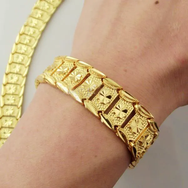 Gold Bracelet 24k Men Thick | Plated Bracelet Men 24k | Men's Gold Bracelet  24k - Plated - Aliexpress