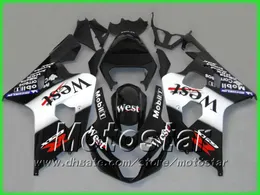 West ABS Bodywork Fairing Kit för Suzuki GSXR 600 750 K4 2004 2005 GSXR600 GSXR750 04-05 R600 R750