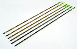 O envio gratuito de alta qualidade da fibra de vidro seta camo (7578) 12 pcs de disparo 31 "jovens prática de tiro com arco arco de caça desporto ao ar livre
