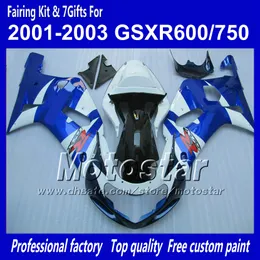 Bodywork fairings for SUZUKI GSXR 600 750 K1 2001 2002 2003 GSXR600 GSXR750 01 02 03 R600 R750 aftermarket fairing set RR17