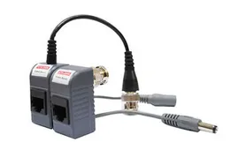 BNC CCTV RJ45 Video + Power Balun av UTP CAT5 Transmitt mottagarkontakt 100PCS / Lot (50 pack) Express Free Shipping