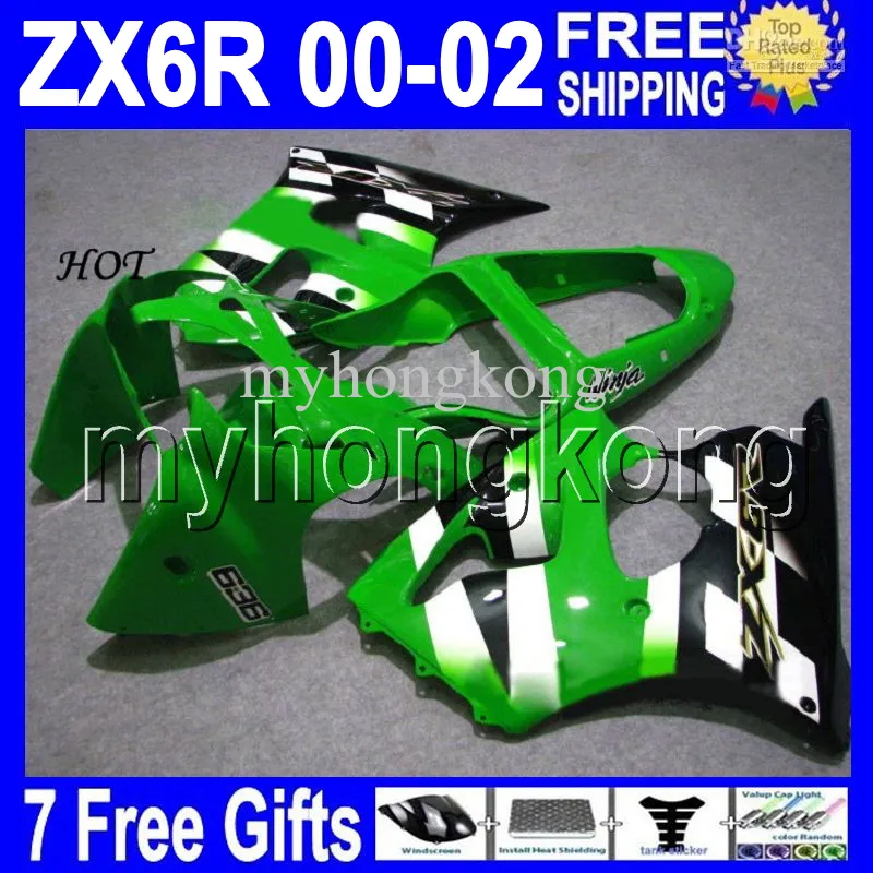Gloss Red Motorcycle Fairing Kit: Custom Style for ZX-6R 2000-2002