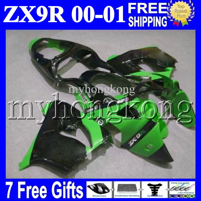 7gifts For KAWASAKI 00 01 ZX9R HOT Green Black From Myhongkong