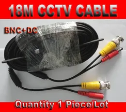 18M 20m CCTV 60 pies con el enchufe video de BNC Conectador de la corriente continua para el sistema de las cámaras de seguridad del CCTV Envío libre