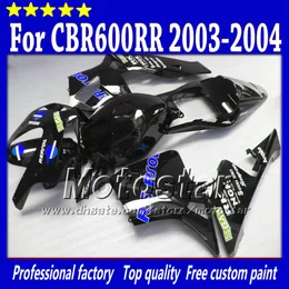 7ギフト射出成形フェアリングキットホンダCBR 600 RR 03 04 CBR600RR F5 2003 2004 Repsolブラックオートバイフェアリング