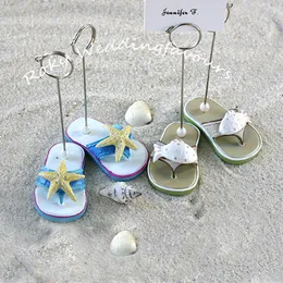 Gratis frakt! 60pcs = 30Pairs / Parti Nice BeachCombers Flip Flop Place Korthållare Bröllop Favoriter Party Favors Party Decoration Presenter