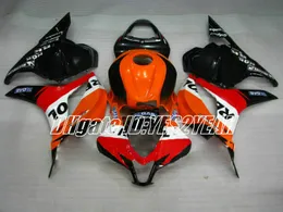 ホンダCBR600RR 09 10 11 12 CBR 600RR F5 2009 2012 CBR600赤オレンジブラックフェアリングセット+ギフトHY02