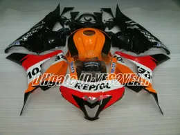 Kit de Carenagem da motocicleta para Honda CBR600RR 09 10 11 12 CBR 600RR F5 2009 2012 CBR600 Vermelho laranja preto Carimbos conjunto + Presentes HY07