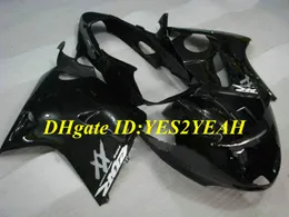 Motorcykel Fairing Kit för Honda CBR1100XX 97 00 03 CBR 1100XX 1997 2000 2003 ABS Glans Black Fairings Set + Presenter AA05