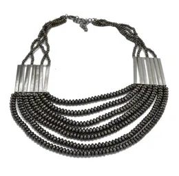 Hot Fashion Style Multilayer Tassels Chain Gun Black/Golden Beads Pendants Hand Made Choker Necklaces