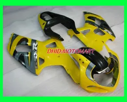 مجموعة أدوات التشحيم لـ SUZUKI GSXR600 750 GSXR 600 K1 01 02 03 GSXR 750 2001 2002 2003 مجموعة fairings باللون الأسود الأصفر SX55